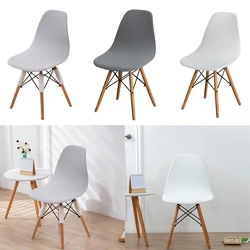 Scandinavian Black Gray Chair Cover Solid Color Dining Chair Dustproof Cover Armless Chair Cover For Kitchen Living Room Office