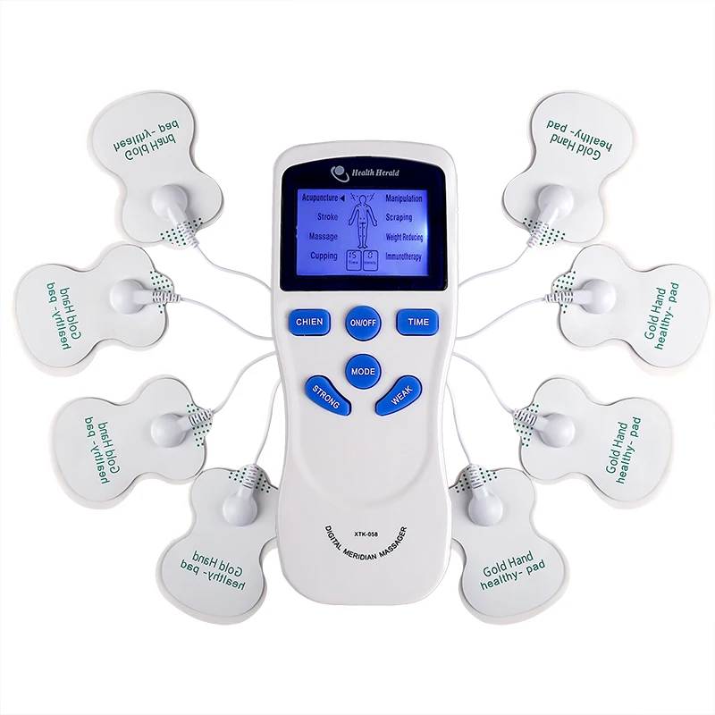 Multi-functional Blue Screen Small Machine Muscle Stimulator Massager Back Neck Shoulder Pain Relief Electric Electrode Machine