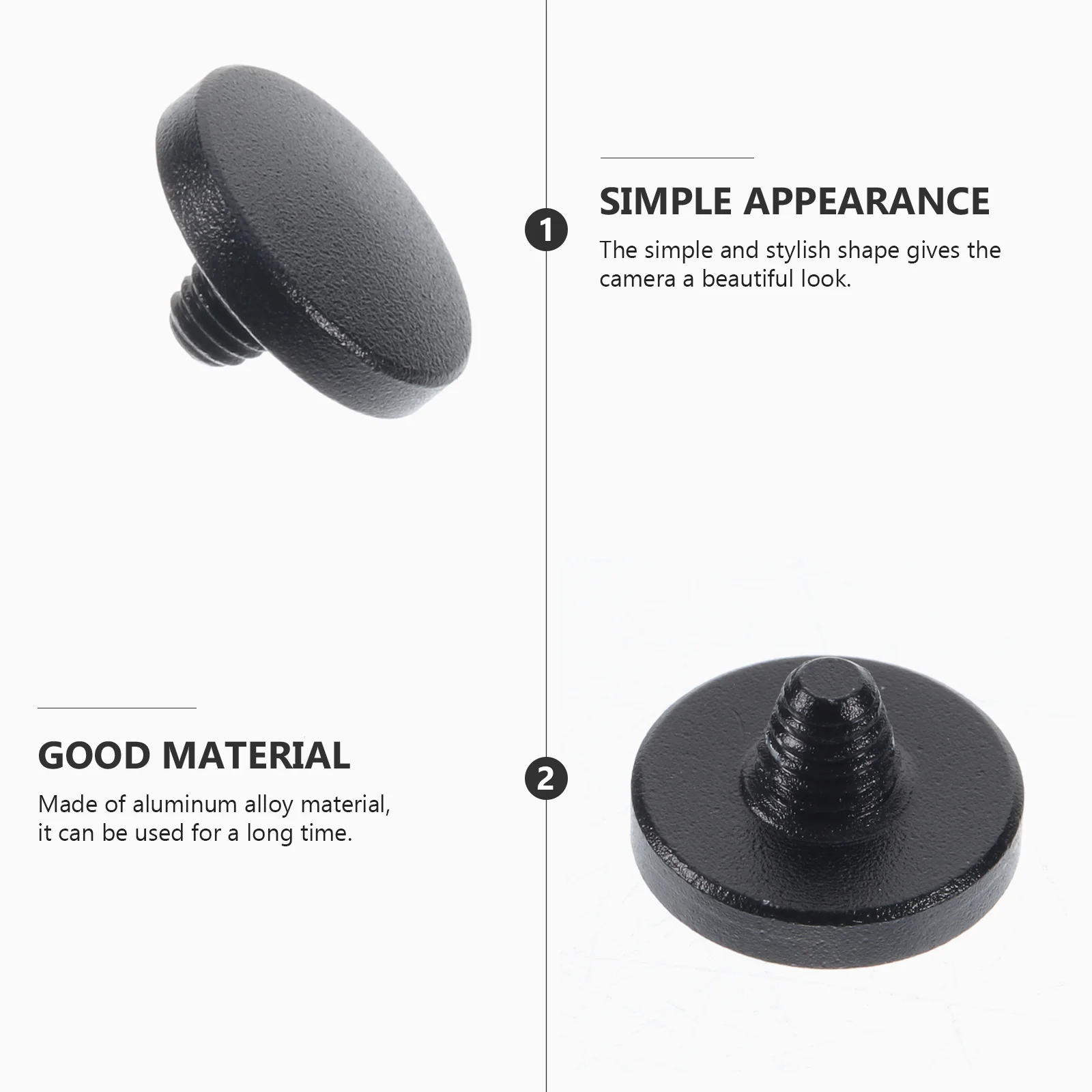 3 Pcs Camera Shutter Button Part Accessories Concave Release Soft Aluminum Alloy for