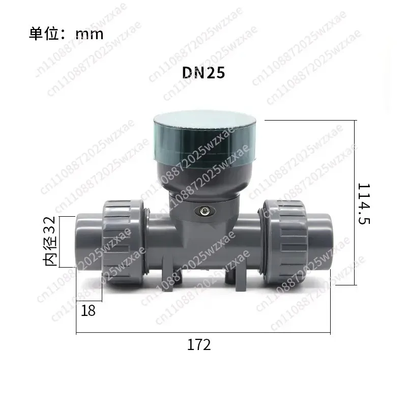 Intelligent digital water flowmeter Large pipe diameter 485 Transmission liquid pipe sensor PVC acid and alkali resistance