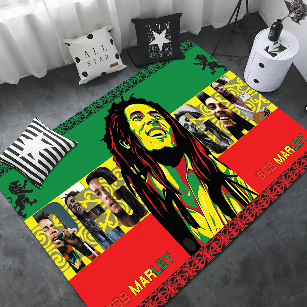 Bob Marley Reggae Music Jamaican Style Kitchen Mat Kids Room Bedroom Decoration Balcony Anti-Slip Doormat Living Room Alfombra