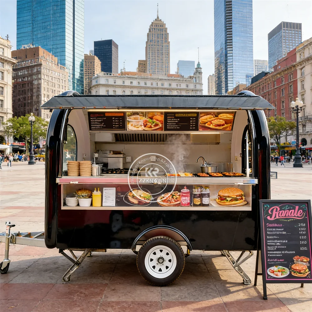 

Custom Pizza Coffee BBQ Food Truck Commercial Dessert Coffee Truck Food Truck Trailer With Full Kitchen Equipment