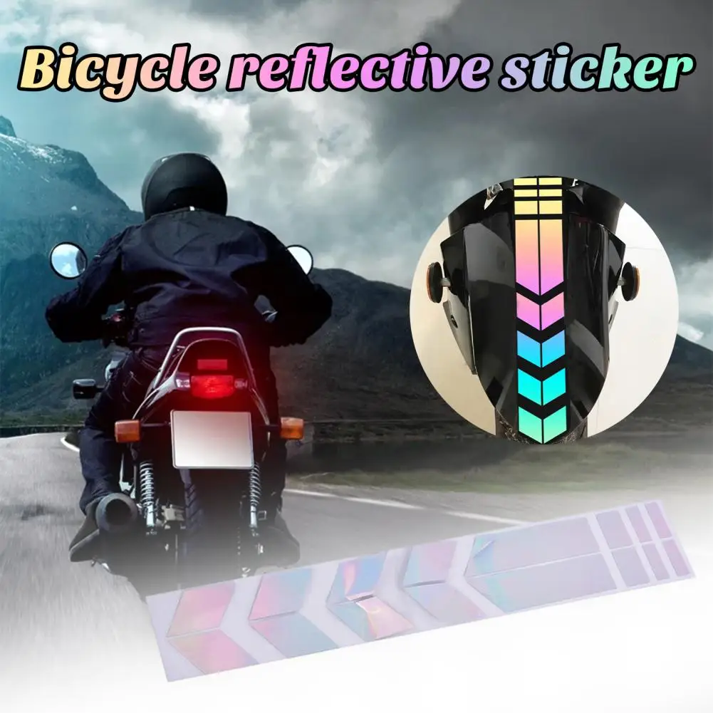 Bicycle Reflective Sticker Bike Frame Sticker Reflective Motorcycle Frame Sticker with Strong Adhesive for Safety for Bicycle