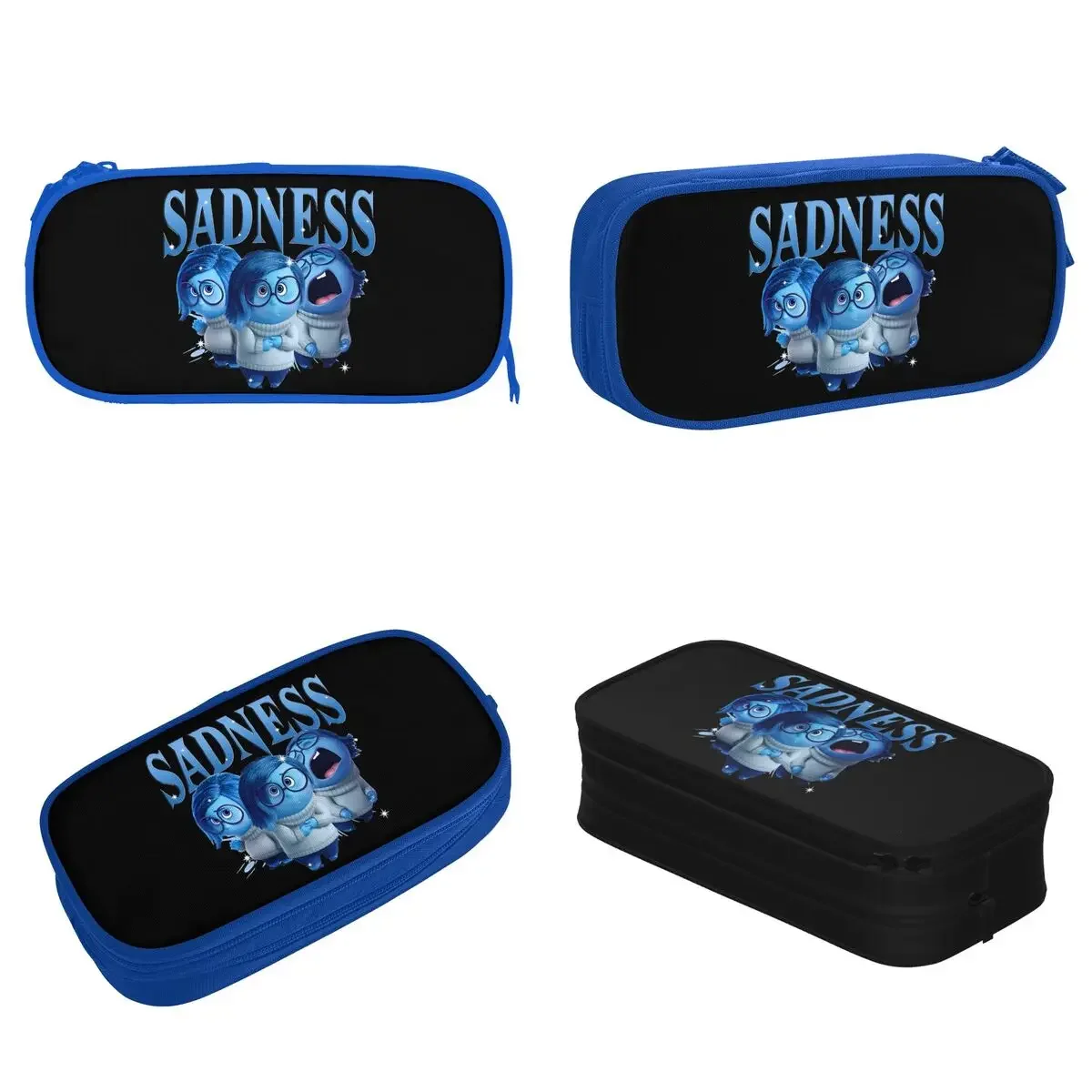 Sadness Insides-Outs Pencil Case Cartoon Pen Holder Bags Girl Boy Big Capacity Students School Zipper Pencil Box