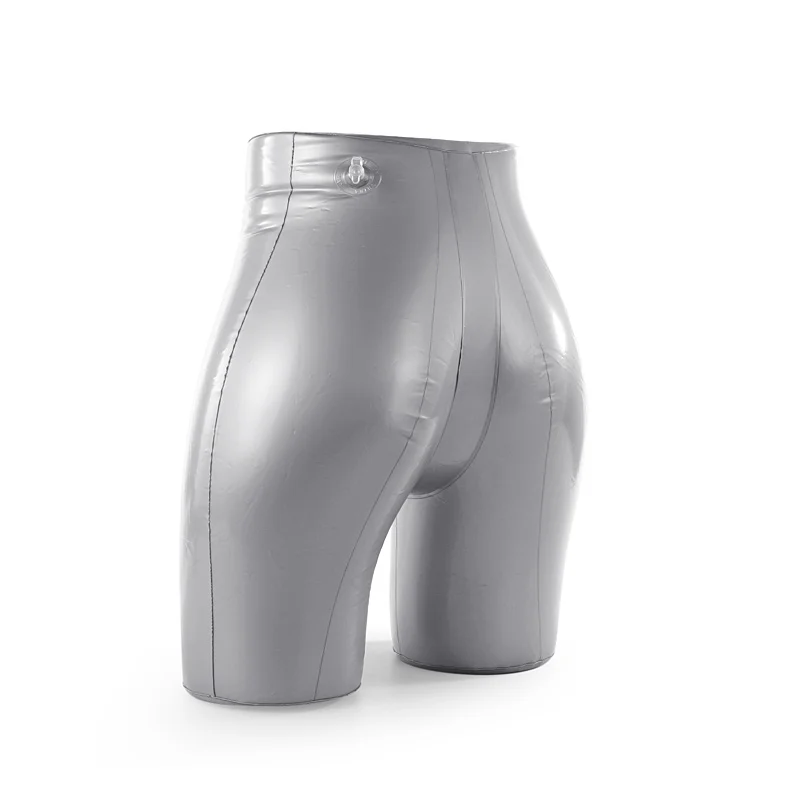 Un modello gonfiabile di pantaloni in PVC argento per uomo donna bambini manichino inferiore del corpo intimo costume da bagno Display Prop