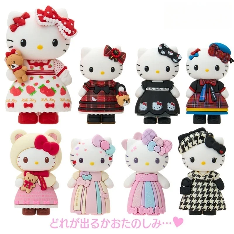 

Sanrio Hello Kitty, милая фигурка, японское аниме, модель Hellokitty, игрушки, настольные украшения, каваи, подвески «сделай сам», подарок на день рождения для девочек, игрушки