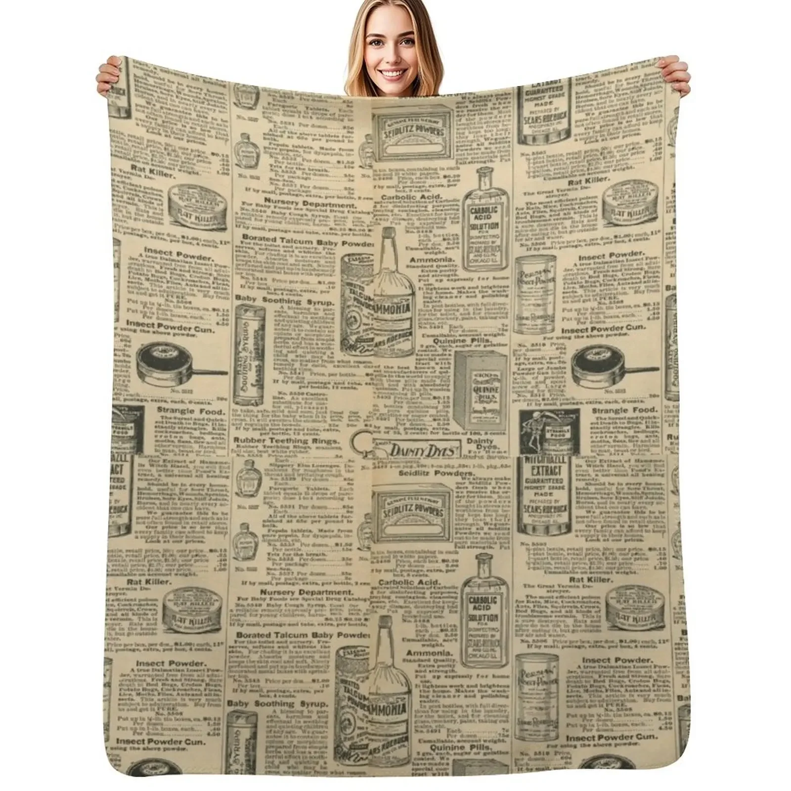 

antique newspaper pattern 2 Throw Blanket Soft Plaid Quilt Plush Blanket