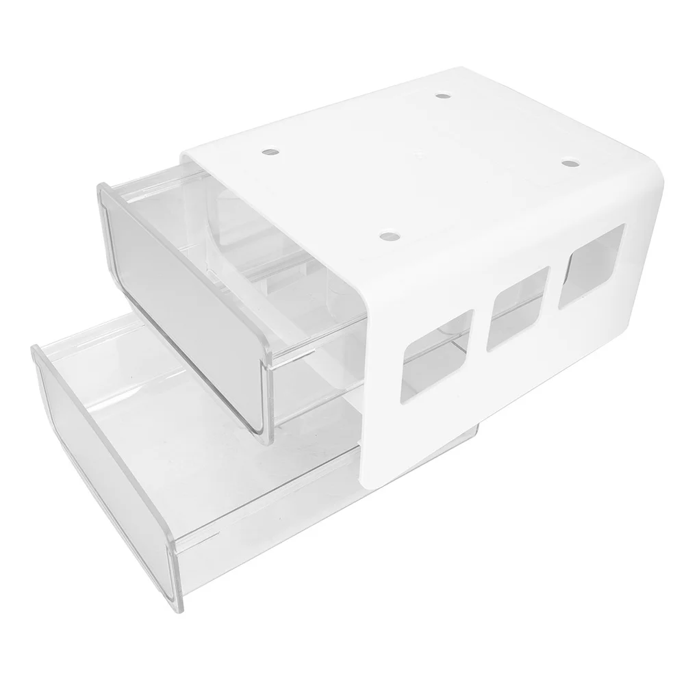 

Punch-Free Under Desk Storage Box Multi-Function Invisible Organizer Hidden Drawer Box for Office School Home Punch