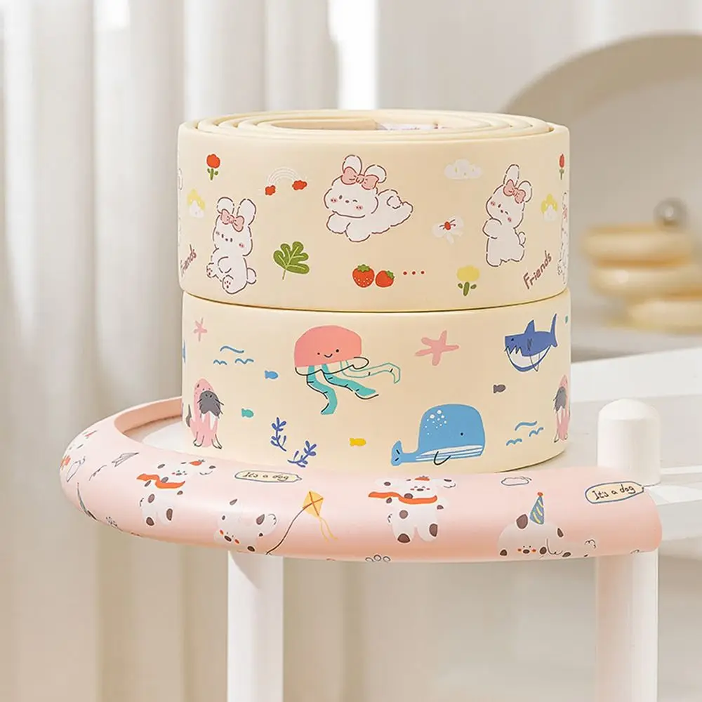 Cute 2m Desk Edge Guard Strip Cartoon Thickened Table Anti Collision Cushion Soft Self Adhesive Foam Bumper for Safety