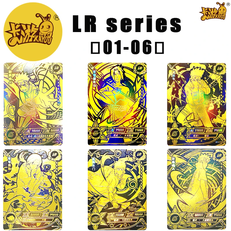 Kayou Naruto Namikaze Minato Cartoon Anime Characters Lr1-6 Bronzing Flash Card Collectible Card Toys Christmas Birthday Gift