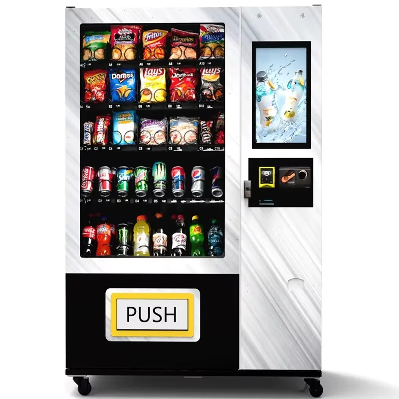 Customized All in One Hot Food and Medicine Vendor Stainless Steel Cloud Connected Remote Monitoring Multi Payment