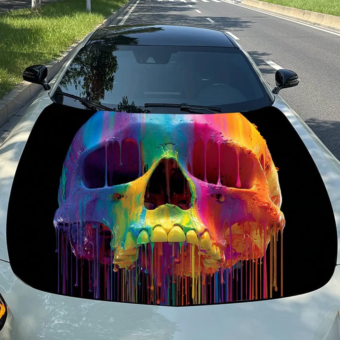 

Украшение капота с цветным пигментом — самоклеящиеся наклейки на капот автомобиля, мотоцикла, грузовика — простое применение и удаление, нет R