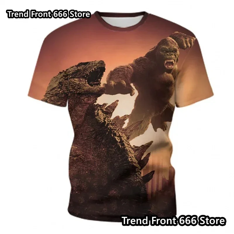 TYV55Rise of Planet of the Apes Kids And Men King Kong Short Sleeve t shirt Crewneck Children 3D Prited T shirts Boys Clothi - view 3