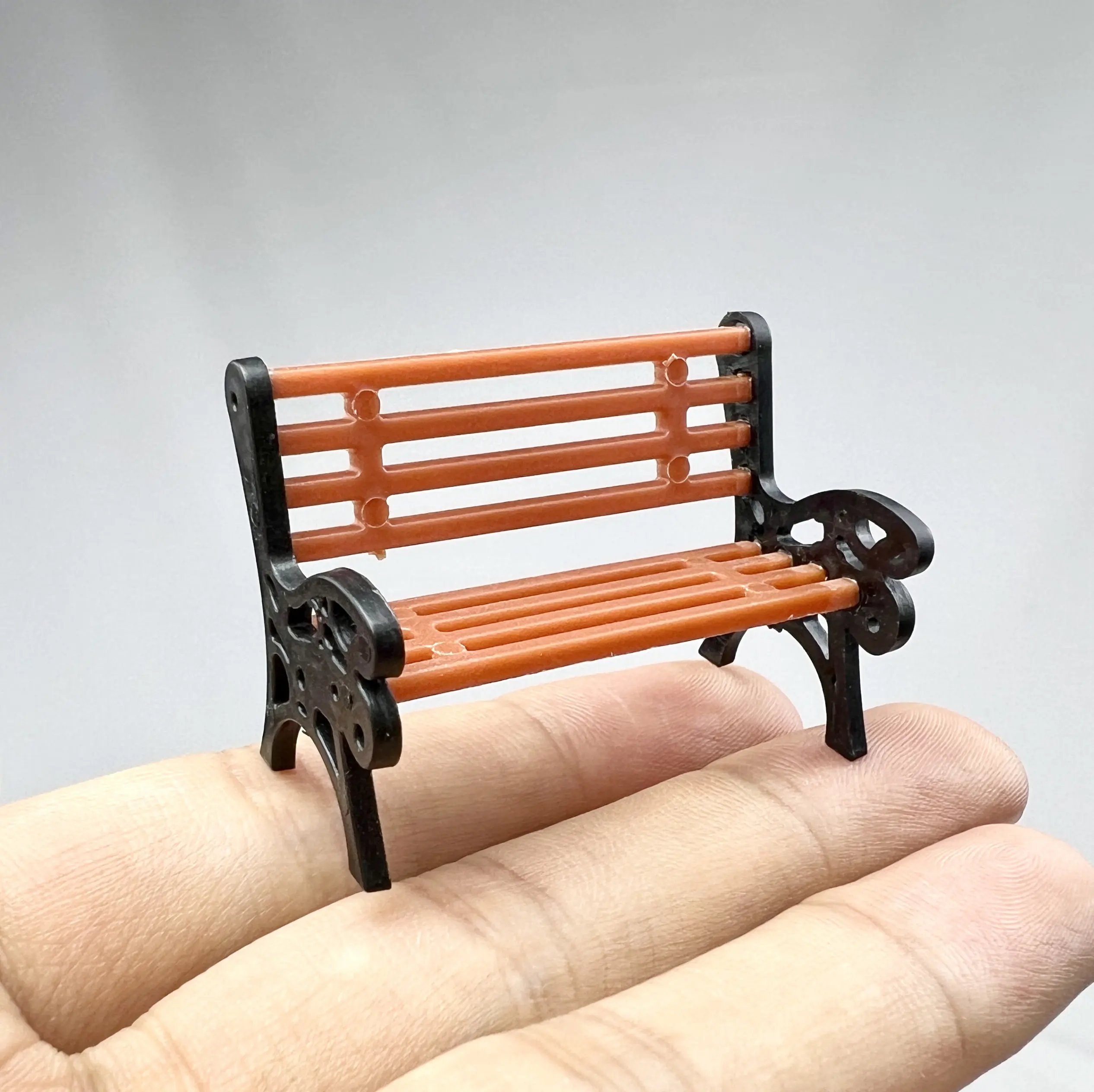 5 Stück/Set Mini-Sitzbank-Modell im Maßstab 1:200-1:75 aus ABS-Kunststoff für Garten/Eisenbahn/Zug-Layout-Diorama-Bausätze – Detail 3