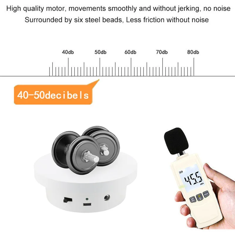 Remote Control 360 Degree Rotation Photography Turntable Rotating Display Stand Shooting Props for Video Vlog Products and Shows