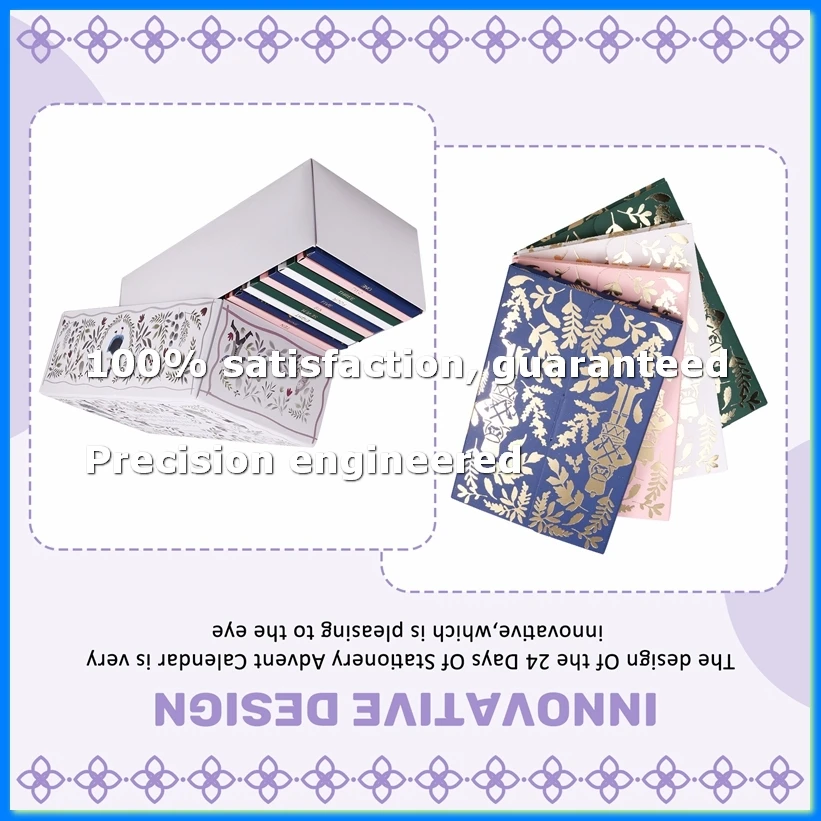 Winter Woodlands Design Christmas Countdown Calendar Stationery Supplies 24 Days Stationery Advent Calendar Festival-A50M