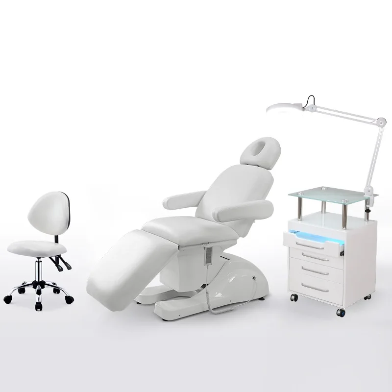 Meubles de Salon de beauté modernes en microplastique, 3 moteurs, lit de physiothérapie multifonctionnel pour soins de santé, lit de Massage à levage électrique