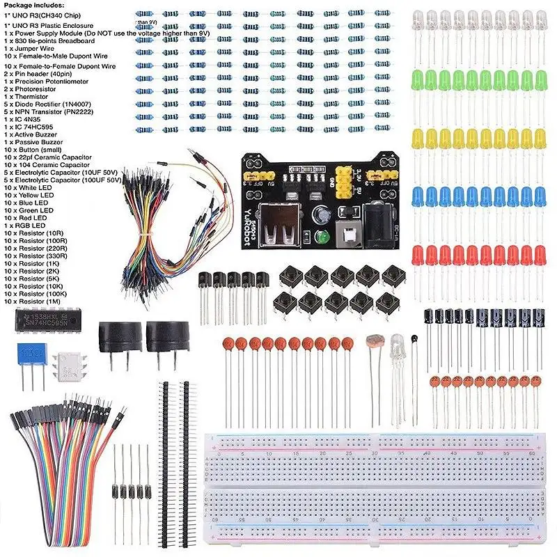 830-hole Breadboard for R3 Starter Kit with Mainboard DIY Electronic Kits