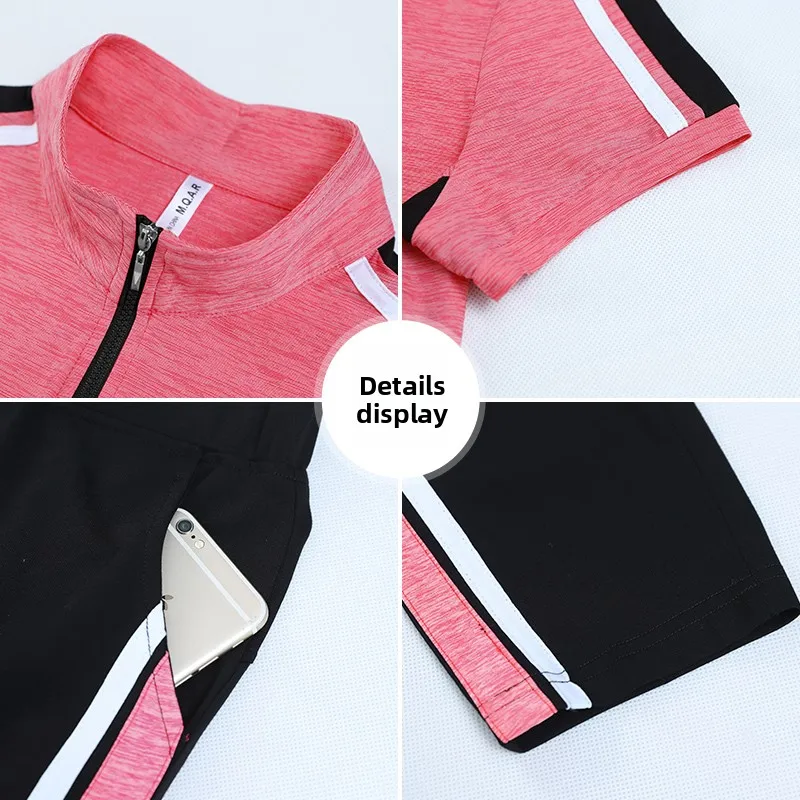 캐주얼 아이스 실크 퀵 드라이 여름 얇은 패션 엄마 의상 여성용 투피스 세트 스포츠 루즈핏 긴 바지