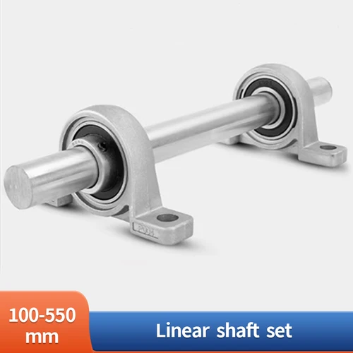 Eje óptico de carril lineal OD8/10/12/15/16/17/20mm + 2 piezas de aleación de Zinc rodamiento de bolas soporte montado en bloque de almohada KP08/KFL08