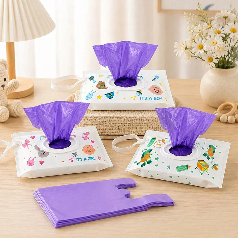 100PCS Count Baby Disposable Diaper Bags Scented Diaper Sacks with Tie Handle Disposal Trash Sacks Baby Poop Waste Bag