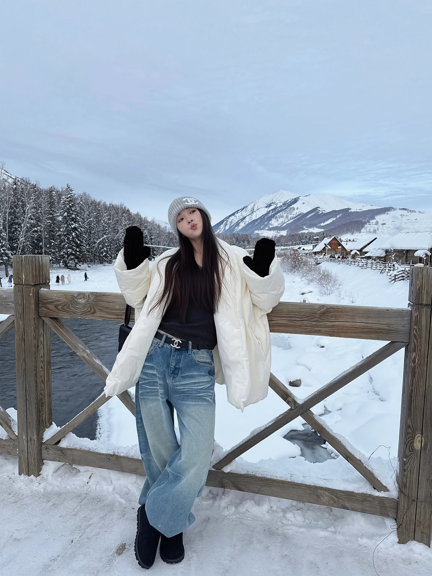 

Winter Waed Fce Lined Straight Leg Jeans Slimming Concealing Casual Cotton Blend Button Fly l Waist Jeans