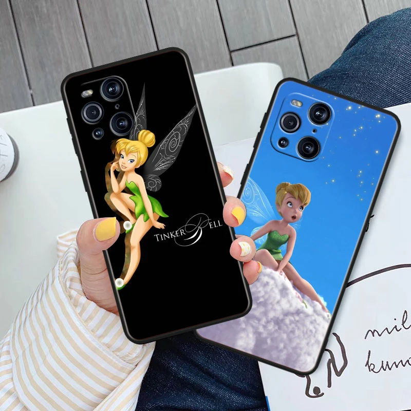 Tinker Bell Disney Princess For OPPO Find X6 X5 X3 X2 F21S F21 Pro Lite Neo Black Silicone Fundas Soft Cover Capa Phone Case