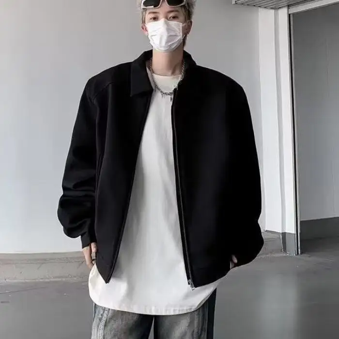 

Мужская повседневная модная верхняя одежда из полиэстера с воротником Cleanfit ort Flight Jaet, весна 202, свободная верхняя одежда из полиэстера