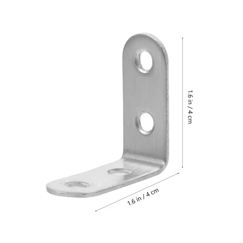 10PCS 90 Degree Angle Corner Brackets Stainless Steel Corner Brace Fastener Wall Brackets Hanger for Shelves,Table,Chair image 4