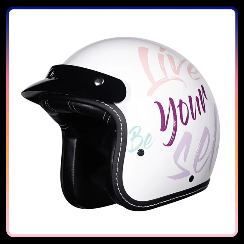 

Retro Jet Helmets for Motorcycle Vintage 3/4 Open Half Face Helmet for Men Women Motorbike Riding Scooter Cruiser DOT Approved