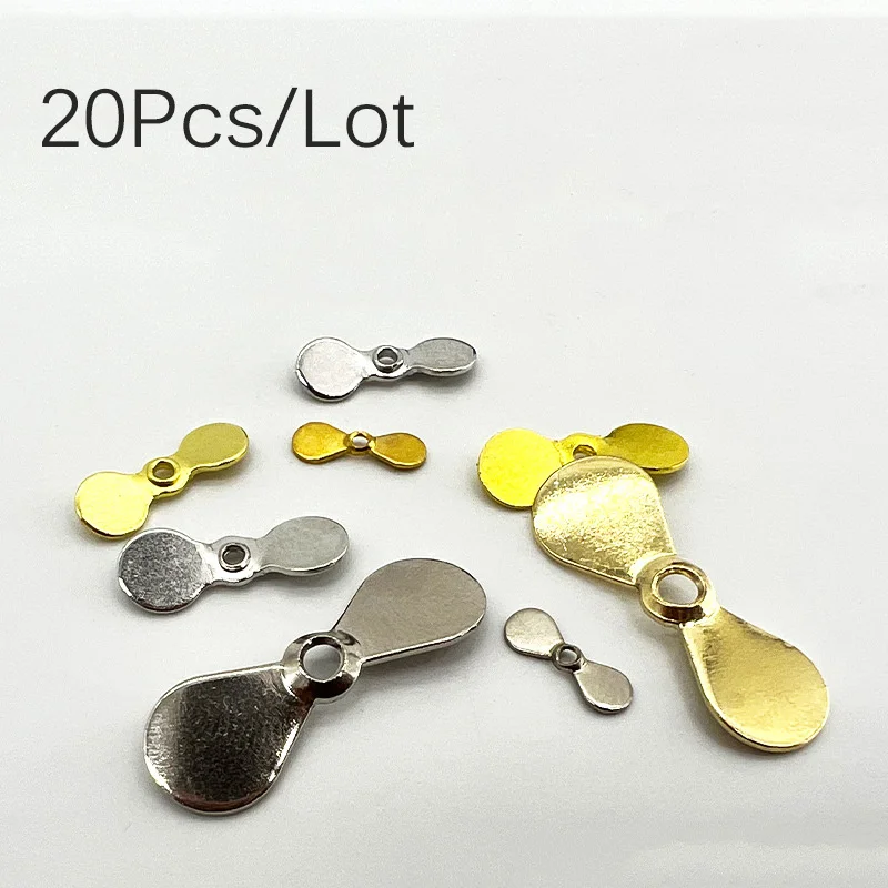 20Pcs Stainless Steel Small Propeller Spinner Blade DIY Hard Fishing Lure Hook Bait Proper Jig Spinner Bait Fishing Accessories