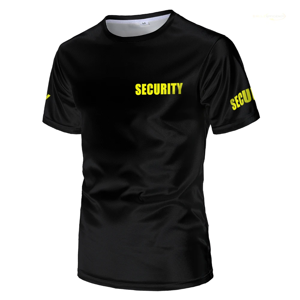 Cheap Security Uniform Men\'s T Shirt Classic Bodyguard Professional Work Tees Light Breathable Procurement Dropshipping T-shirts