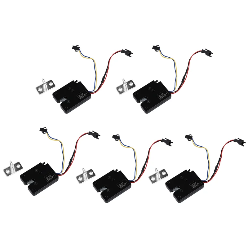 

AS95-5Pcs Маленький черный DC 12V Торговый автомат Дверной замок Электрический замок управления