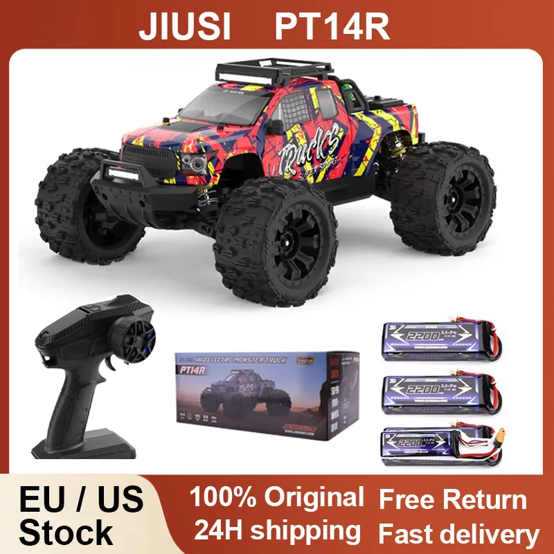 JIUSI PT14R 1/14 Racing Car 4WD 80km/h Brushless 2.4G Remote Control RC Car High Speed Off-road Drift Truck RC Toy As Gift