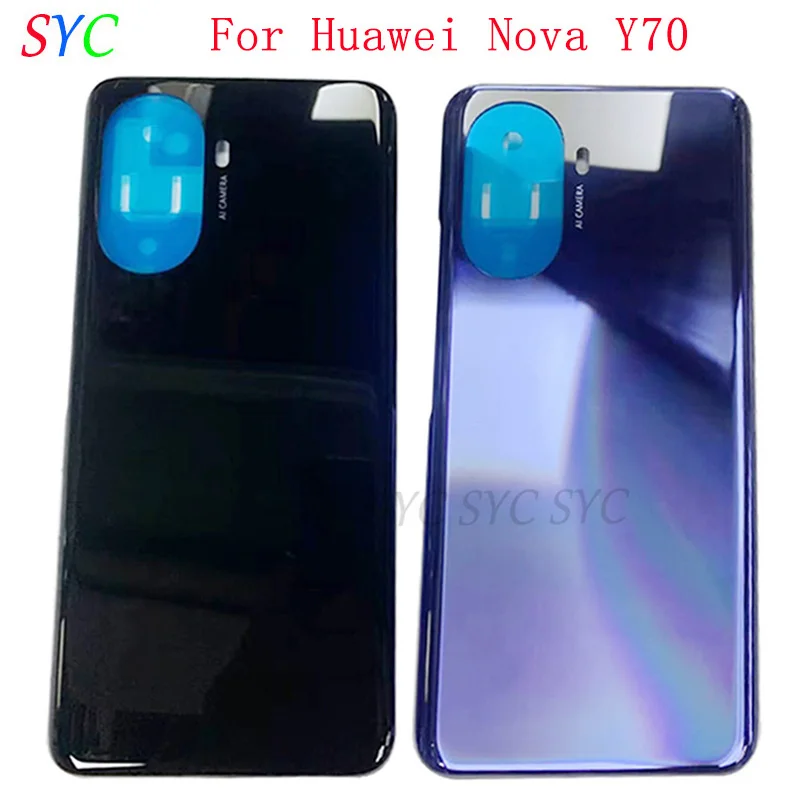 

Rear Door Battery Cover Housing Case For Huawei Nova Y70 Back Cover with Logo Repair Parts