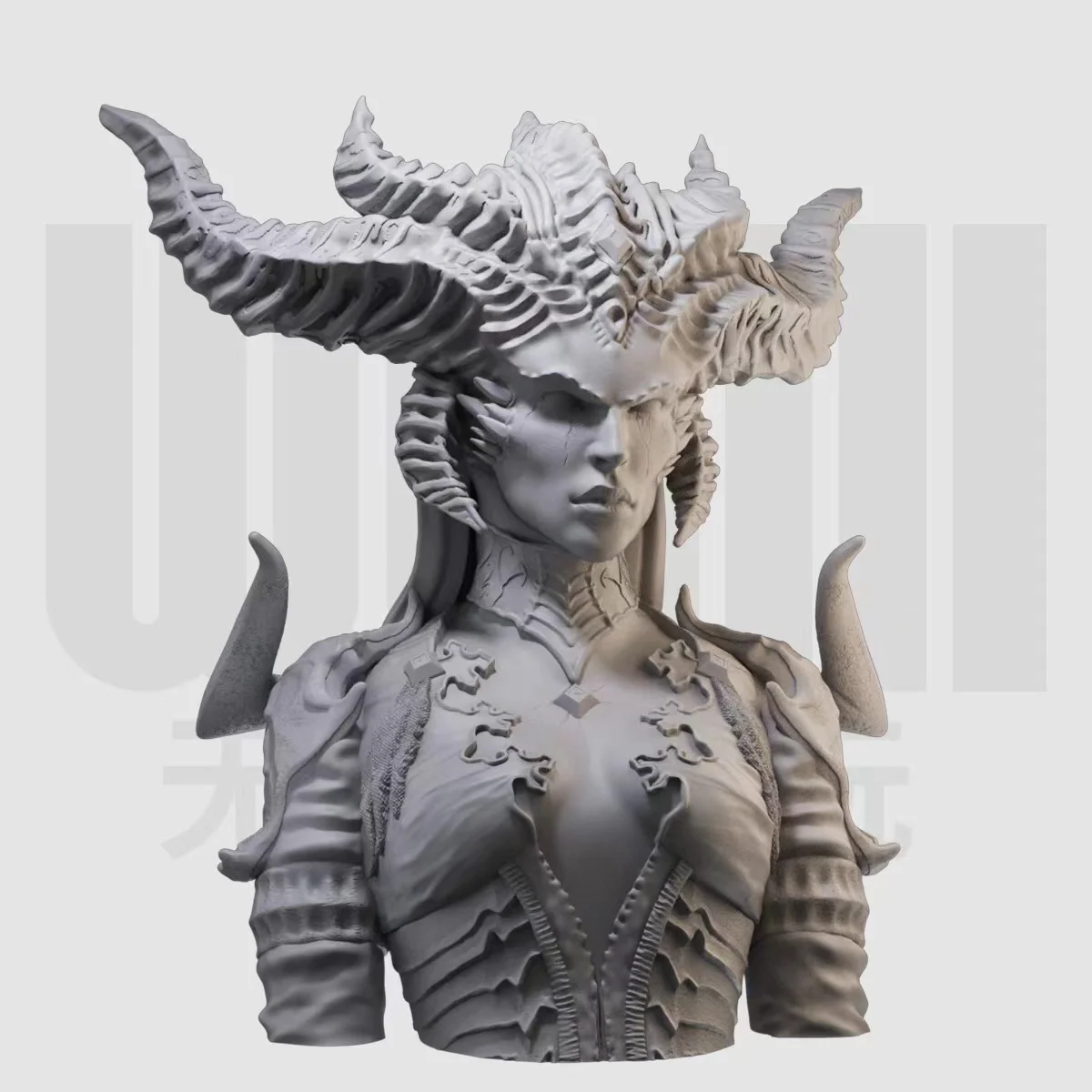 

1/10 Lilith bust resin white model GK figure model