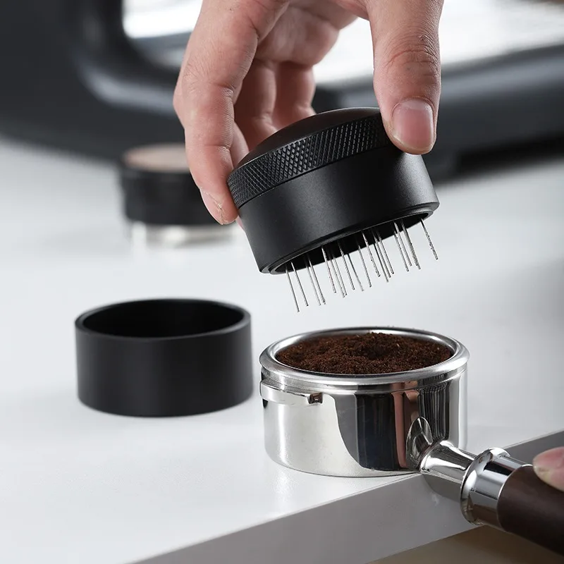 エスプレッソ攪拌器-wdtツール、51mm-54mm-53mm-58mmポルタフィルター用エスプレッソ分配ツール、コーヒーパウダー攪拌ツール