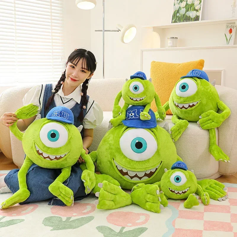 Kawaii Monster University Mike Wazowski anime Plush Doll Stuffed Throw Pillow Sofa Back Cushion Room Decoration Hot Toys Gifts