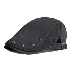 Berretto con visiera con rivetti da uomo primaverili ed estivi Berretto hip-hop da donna Sottile antiusura Cappelli avanzati casual Moda giovanile