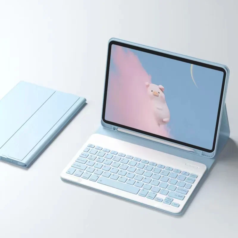 

Чехол для iPad Air 13 дюймов M2 M3 2024 2025 с клавиатурой, съемный чехол для планшета с беспроводной клавиатурой iPad pro 12,9 2018-2022 Funda