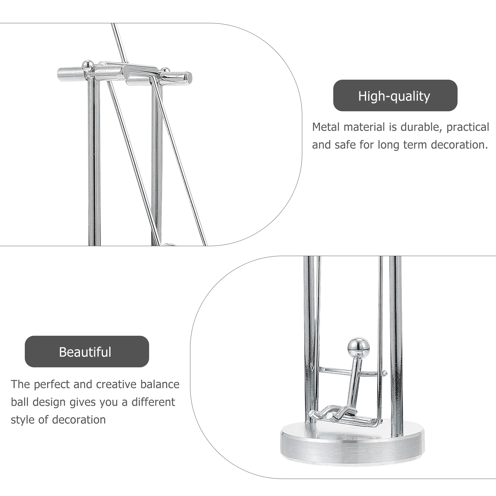 

Small Swing Balance Durable Hard Corrosion Resistant Smooth Surface Desktop Decoration For Home Office Party Gift Iron