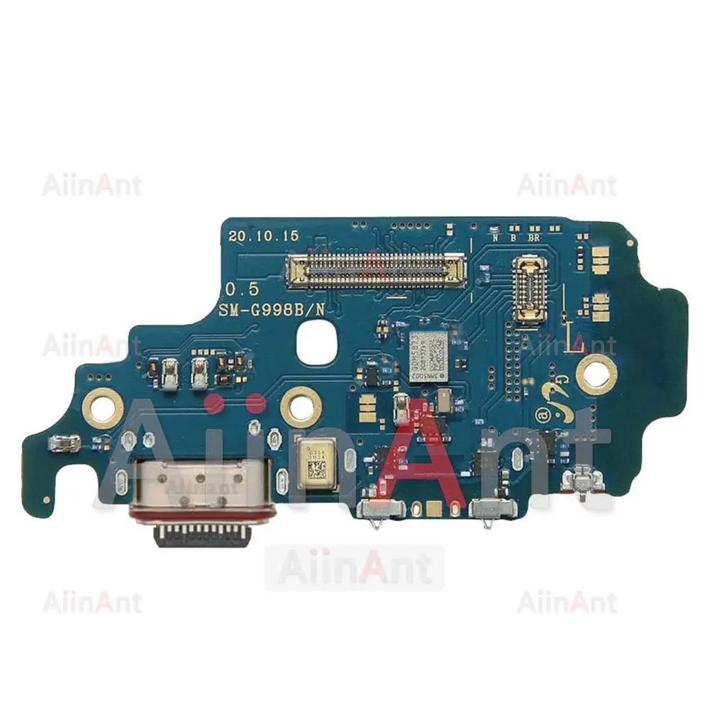 Aiinant USB Charger Board Dock Connector Charging Port Flex Cable For Samsung Galaxy S21 Ultra Plus FE S21+ G991B G996B G998B