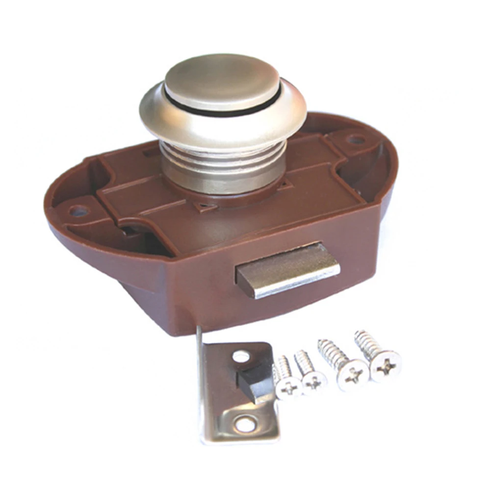 Cerradura de Zinc para muebles, cierre de botón pulsador de 15mm-20mm, carcasa de bloqueo ABS, apariencia hermosa, Color elegante