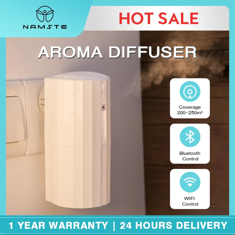 NAMSTE-difusor de aceite esencial, difusor WiFi, máquina de aromaterapia para dormitorio, desodorante para inodoro, cobertura de 250m ³