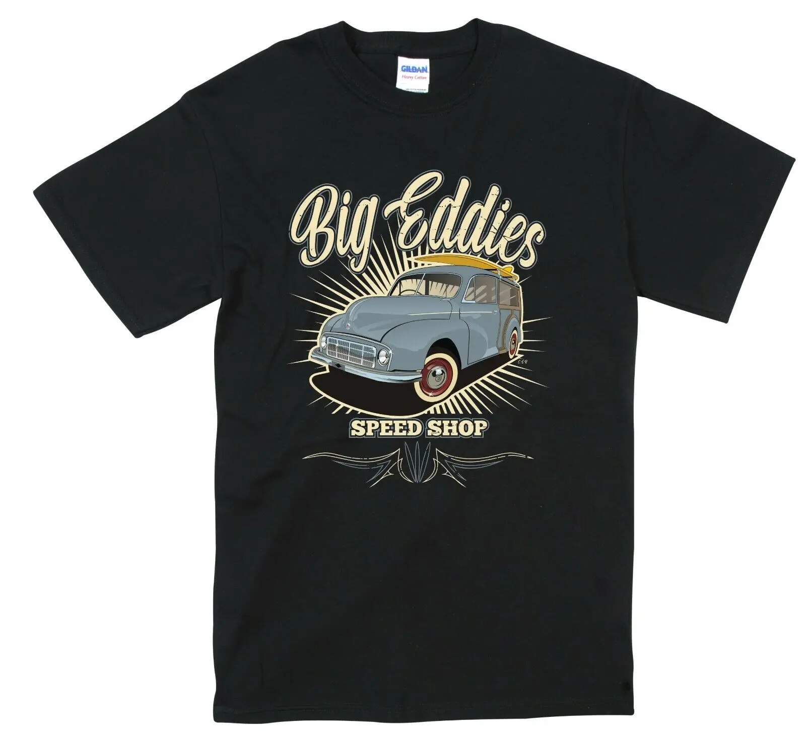 Morris Traveller Mild Custom  Car Hotrod Woo Retro T Shirt