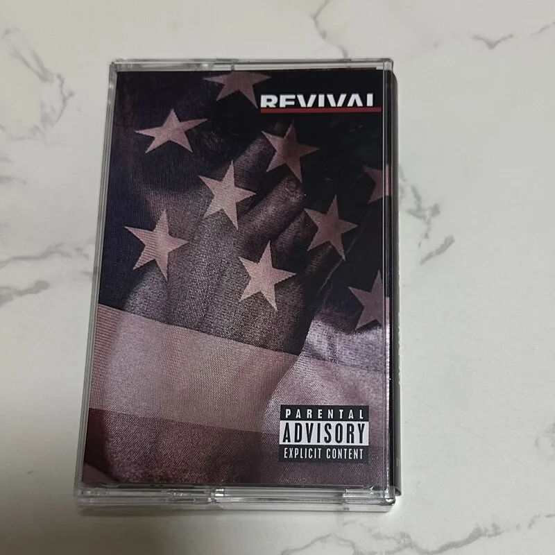 

Eminem Revival Hip Hop Rap Retro Cassette Tape with Lyric Booklet Collectible Explicit Audio Cassette
