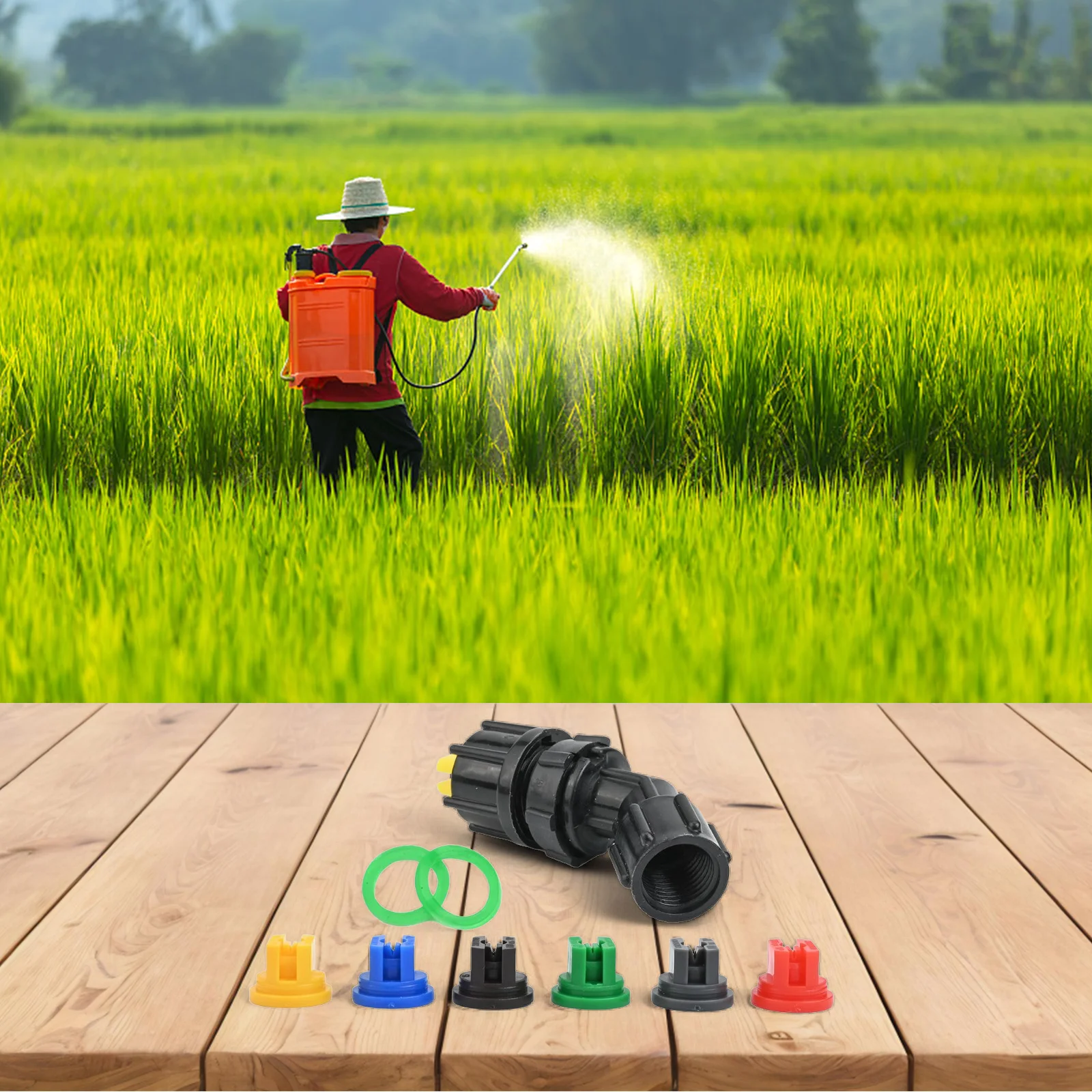 6PCS Agriculture Greenhouse Sprayer Spray Head With 0.1-0.6mm Nozzle Tips Electric Sprayer Heads And Nozzles For Watering