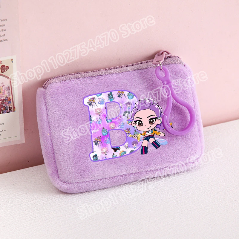 Monedero cuadrado KPop Demon Hunters, billetera con estampado de dibujos animados de Rumi Mira Zoey, monedero portátil Kawaii para niñas, bolsas de almacenamiento para regalos