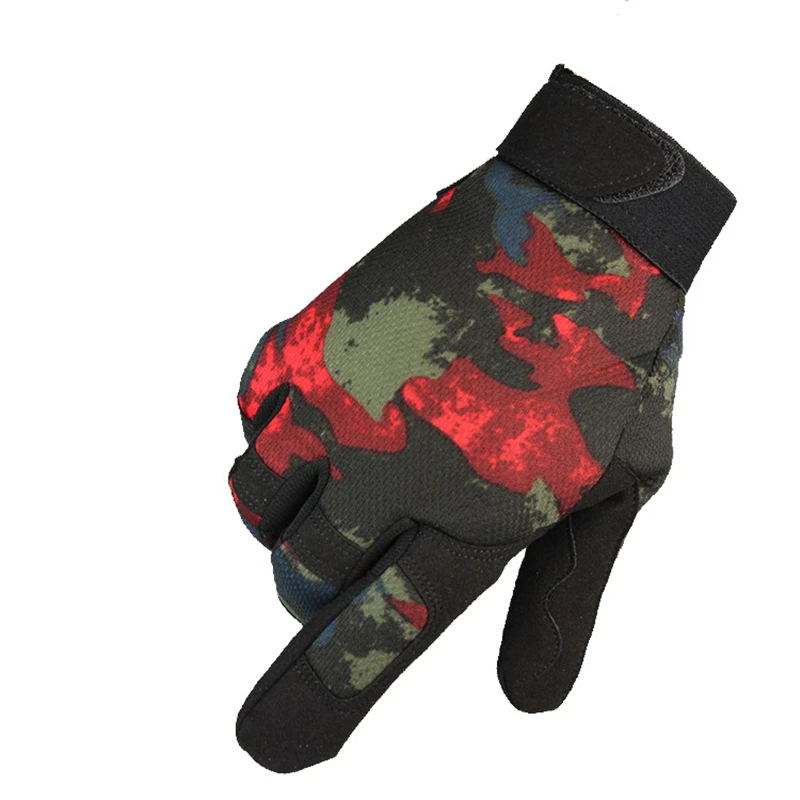 Guantes tácticos militares de dedo completo para hombre y mujer, guantes deportivos transpirables para tiro, resistentes al corte, doble palma