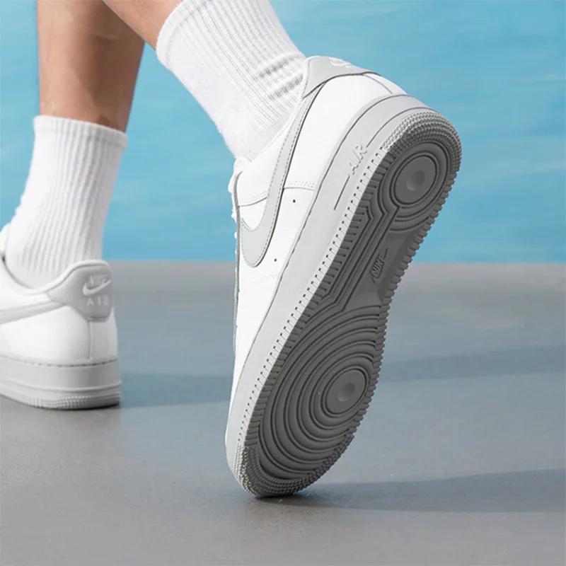 Nike Air Force 1 White-Grey Air Force One Low-top Sneaker for Men